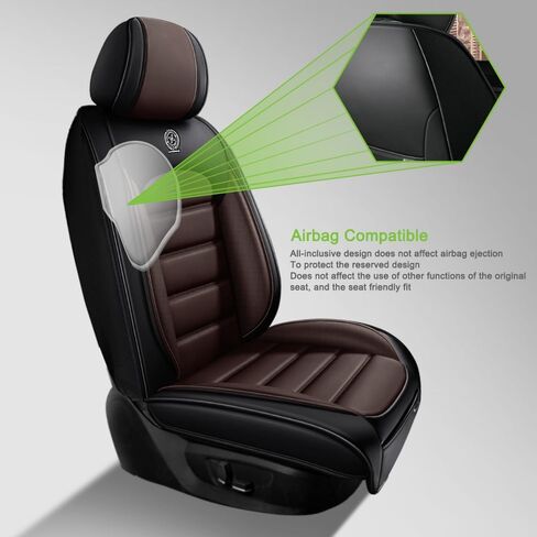 Seat Covers for Nissan Frontier 1998-2016,2PCS Leather Car Seat Covers,Waterproof Seat Protectors Auto Seat Covers,Soft Interior Cover Seats for Cars(Solid Black) in Saudi Arabia