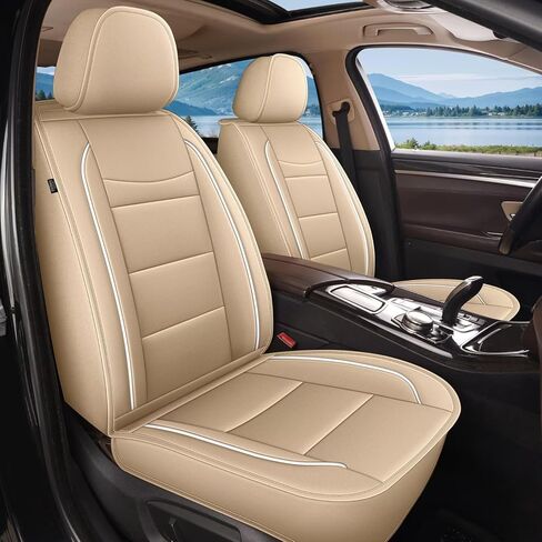 YORKNEIC Full Set Seat Covers Fit for Fit for GMC Canyon 2015-2025 2026: Faux Leather Car Seat Covers - Waterproof Car Seat Protector(Black & Grey) in Kuwait