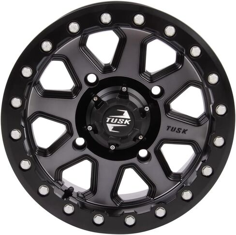 (4 Pack) 4/137 Tusk Uinta Beadlock Wheel 15x7 4.0 + 3.0 Gunmetal/Black For Can-Am Outlander 1000R 2012-2019,2025 in Saudi Arabia