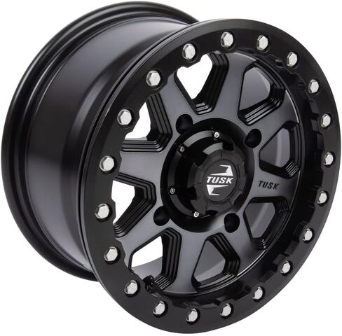 (4 Pack) 4/137 Tusk Uinta Beadlock Wheel 15x7 4.0 + 3.0 Gunmetal/Black For Can-Am Outlander 1000R 2012-2019,2025 in Saudi Arabia