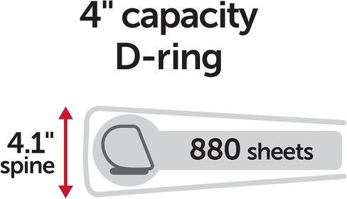 Office Depot® Brand Heavy-Duty Easy Open® D-Ring View Binder, 4" Rings, 54% Recycled, Red in Saudi Arabia