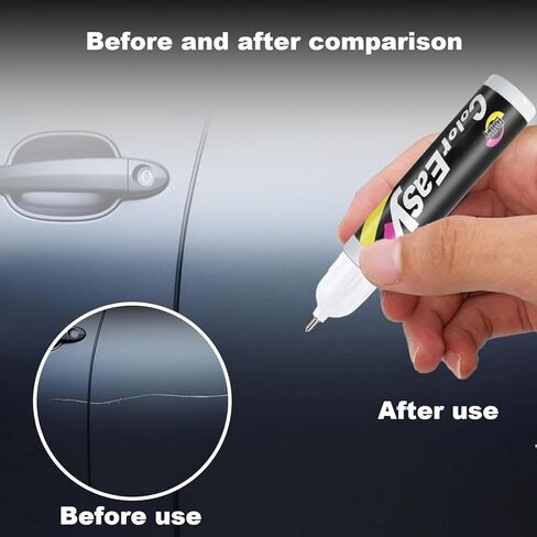 طلاء أبيض للسيارات، قلم طلاء عالمي 2 في 1 لإصلاح الخدوش - طلاء تلقائي سريع الجفاف ومزيل للخدوش، ترميم وحماية يدوم طويلاً in Kuwait