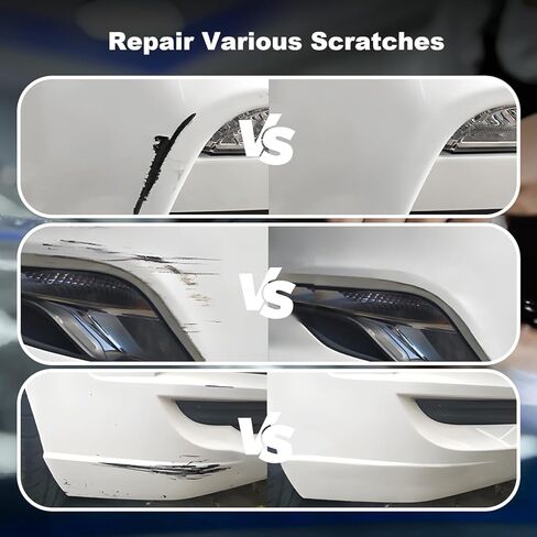 طلاء أبيض للسيارات، قلم طلاء عالمي 2 في 1 لإصلاح الخدوش - طلاء تلقائي سريع الجفاف ومزيل للخدوش، ترميم وحماية يدوم طويلاً in Kuwait