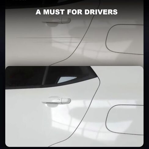 طلاء أبيض للسيارات، قلم طلاء عالمي 2 في 1 لإصلاح الخدوش - طلاء تلقائي سريع الجفاف ومزيل للخدوش، ترميم وحماية يدوم طويلاً in Kuwait