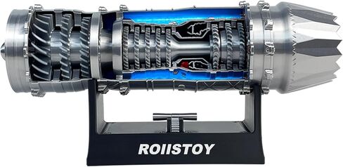 F35 Fighter Engine Kit 1:18 Scale Turbojet Mechanical Model Science Educational Toy Deluxe Aviation Enthusiast Gift Desktop Decoration (DIY KIT) in Saudi Arabia