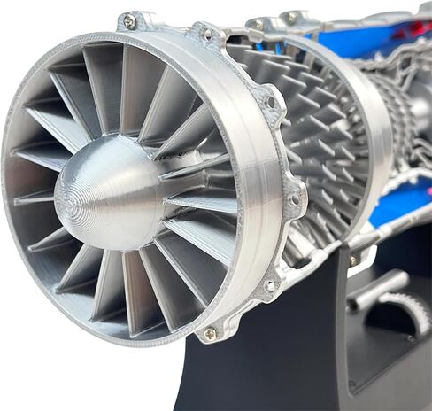 F35 Fighter Engine Kit 1:18 Scale Turbojet Mechanical Model Science Educational Toy Deluxe Aviation Enthusiast Gift Desktop Decoration (DIY KIT) in Saudi Arabia