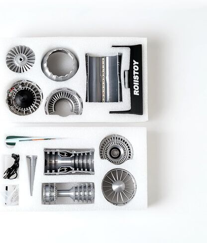 F35 Fighter Engine Kit 1:18 Scale Turbojet Mechanical Model Science Educational Toy Deluxe Aviation Enthusiast Gift Desktop Decoration (DIY KIT) in Saudi Arabia