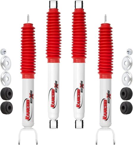 Set of Rancho RS5000X Series Front & Rear Shocks fits 2000 2006 Suburban Yukon XL 1500 2WD 4WD with 0" Lift | Improves Handling & Performance | Includes TrendsAuto Decal in Saudi Arabia