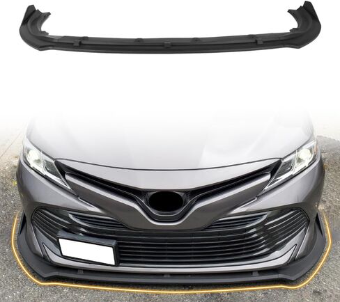 Front Bumper Lip Spoiler Compatible with 2018-2020 Toyota Camry XLE LE Model Only, PP Matte Black V2 Style Add-on Front Splitter Air Dam Chin Protector, 3 Pieces in Saudi Arabia