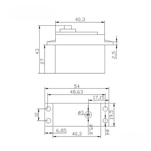 محرك سيرفو 996R 180 360 دوران توجيه عالي السرعة تروس معدنية (10 قطعة - 996R-360) in Saudi Arabia