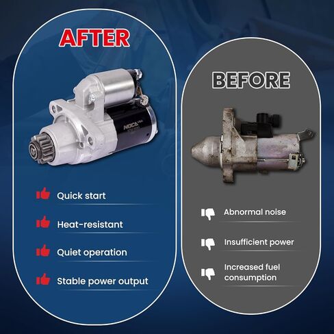 MOCA Starter Motor Compatible with 2014, 2017 for Infiniti QX60, 2007-2013 for Nissan Altima, 2009-2014 for Murano Maxima 3.5L V6, 2011-2014 for Nissan Quest 3.5L V6 in Saudi Arabia