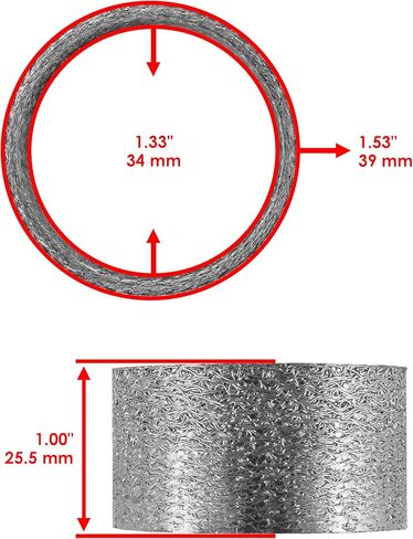 Caltric Muffler Connecting Gasket Compatible with Suzuki Dr350 Dr350Se 1990-1999 in Saudi Arabia