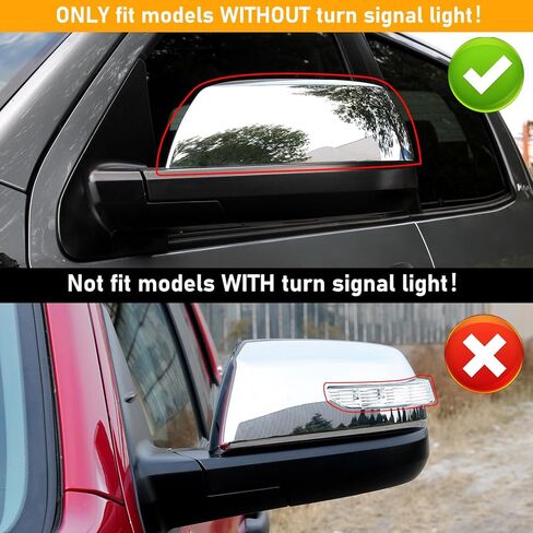Moonlinks متوافقة مع Toyota Tundra 2007-2021/Sequoia 2007-2021 استبدال غطاء المرآة، غطاء مرآة مثبت على الجانب الأيسر من الكروم والراكب الأيمن يستبدل 879150C050 879450C030، زوج واحد in Saudi Arabia