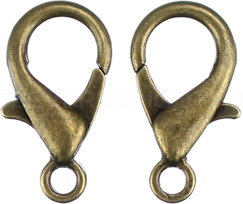 50 Pack - CleverDelights Lobster Clasps - 21x12mm - Antique Copper Color in Saudi Arabia
