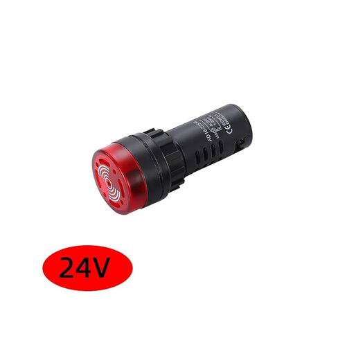 Intermittent Sound LED Flash Buzzer AD16-22SM Fault Alarm 22mm AC/DC 12V 24V 220V(22mmbuzzer(Red24V)) in Saudi Arabia