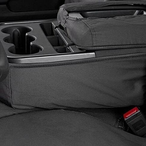 Covercraft Polycotton SeatSaver Custom Seat Covers | Fits 2011-18 Ram 1500 & 2019-24 Ram 1500 Classic & 2011-24 Ram 2500/3500 Crew/Quad Cab | 2nd Row Solid Bench Seat, Charcoal in Saudi Arabia