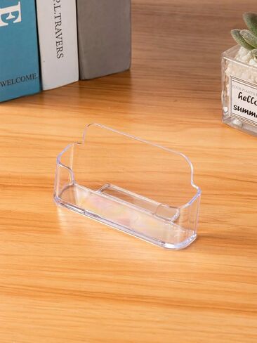 4 Pack Clear Plastic Business Card Holder,Acrylic Business Card Display for Desk Business Card Stand in Saudi Arabia