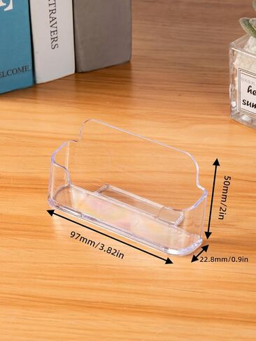 4 Pack Clear Plastic Business Card Holder,Acrylic Business Card Display for Desk Business Card Stand in Saudi Arabia
