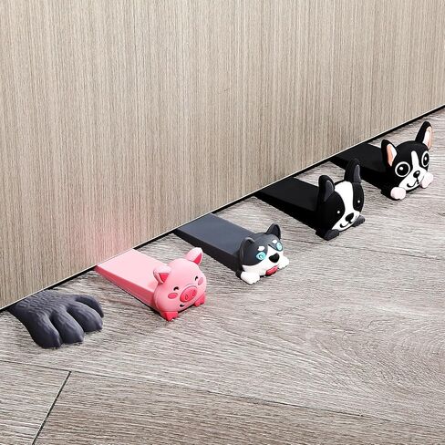 5 Pcs Cute Door Stopper, Cartoon Dog Pig Animal Door Stop, Decorative Door-Wedges for Home and Office Floor in Saudi Arabia