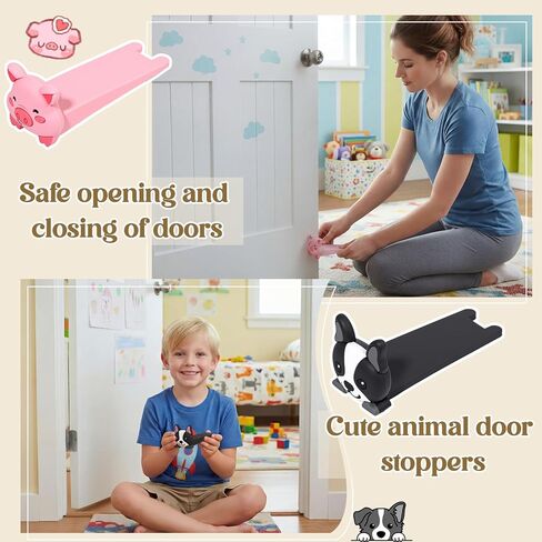 5 Pcs Cute Door Stopper, Cartoon Dog Pig Animal Door Stop, Decorative Door-Wedges for Home and Office Floor in Saudi Arabia