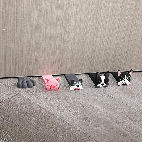 5 Pcs Cute Door Stopper, Cartoon Dog Pig Animal Door Stop, Decorative Door-Wedges for Home and Office Floor in Saudi Arabia