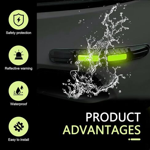2 PCS Car Bumper Guard Strip, Safety Warning Reflective Bumper Guards, Universal Anti-Scratch Anti-Collision Door Edge Guards Trim Strips, for Most Cars, Trucks, SUVs (White) in Saudi Arabia