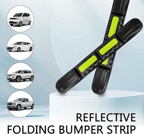 2 PCS Car Bumper Guard Strip, Safety Warning Reflective Bumper Guards, Universal Anti-Scratch Anti-Collision Door Edge Guards Trim Strips, for Most Cars, Trucks, SUVs (White) in Saudi Arabia