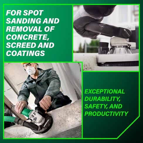 Metabo 5-Inch Concrete Renovation Angle Grinder Kit | Variable Speed | 2,800-9,600 RPM | 14.5 Amps | Slide Switch (Locking) | Electronics | RSEV 17-125 Set in Saudi Arabia