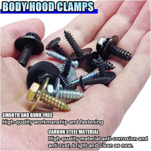 160PCS 14 Sizes Metal Car Screws, Car Body Bumper Hood Retainer Clips with Phillips Round Head Self Tapping Screw Assortment Kit, Fastener Rivet Clips for Liner Splash Shield in Saudi Arabia