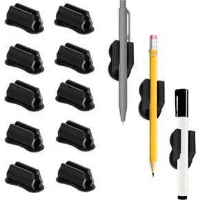 Adhesive Pencil Holders for Desk Set of 10 Marker Holder Sticky Pen Holder for Desk, Office Teacher Supplies Stylus Holder in Saudi Arabia