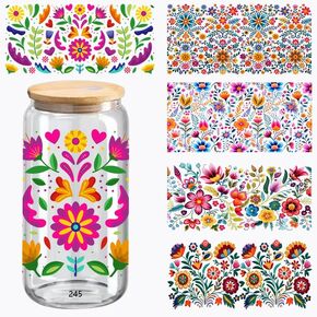 UV DTF Cup Wrap, 5-Pack Cup Stickers, for 16 oz Cups, Glass and Wood Crafts Supplies (236) in Saudi Arabia