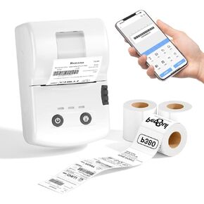 Portable Bluetooth Label Maker Machine with 3 Rolls Label Tapes Thermal Label Printer for Small Business Office School Home in Saudi Arabia
