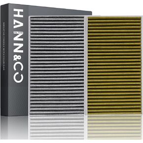 HANN&CO Ultra Long Life 4-Layer HEPA Activated Carbon Cabin Air Filter Use Silver Coated Fiber Primary Filter Material For Honda，Acura Replacement CF10134， CP134（HCC1021-Y） in Kuwait
