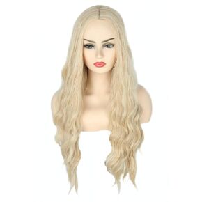Topcosplay Girls Kids Wigs Black Long Straight Cosplay Halloween Costumes Party Wig with Headband in Kuwait