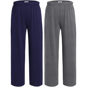Ekouaer 2 Pack: Boys Pajamas Pants Soft Elastic Waist PJ Bottoms Comfy Lounge Long Pants with 2 Pockets in Saudi Arabia