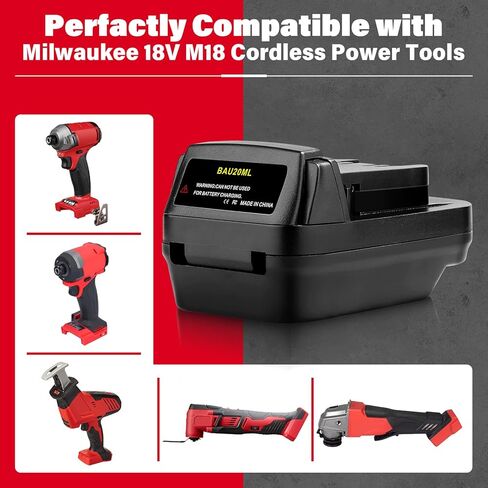 Adapter for Bauer 20V Li-ion Battery Convert to for Dewalt 20V MAX Battery, Use for Dewalt 20V 60V Battery Cordless Power Tools(Adapter Only) in Saudi Arabia
