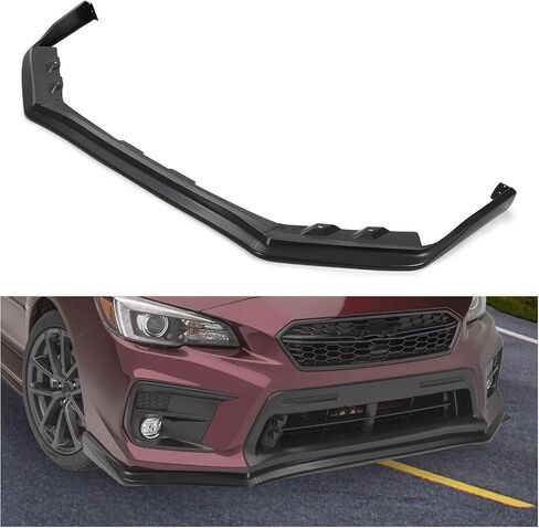 KUAFU Front Bumper Lip Compatible with 2015-2021 Subaru WRX/WRX STI (Sedan) Under Chin Spoiler Splitter S207 Style Plastic Black 3PCs in Saudi Arabia