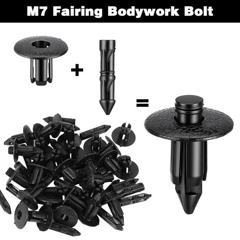 120 Pcs Plastic Rivets, Automotive Push Pins Body Rivets, Plastic Push Rivet Replace 7661855 Fits Compatible with UTV ATV Motorcycle M6 M7 M8 Retainer Fastener in Saudi Arabia