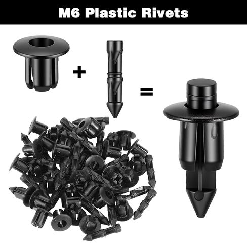 120 Pcs Plastic Rivets, Automotive Push Pins Body Rivets, Plastic Push Rivet Replace 7661855 Fits Compatible with UTV ATV Motorcycle M6 M7 M8 Retainer Fastener in Saudi Arabia