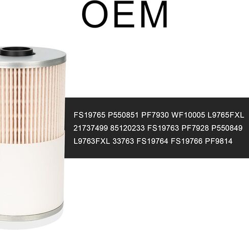 6 عبوات FS19765 فلتر فاصل مياه الوقود متوافق مع Cummins ISX Paccar MX، يستخدم في سلسلة FH230 Fuel Pro أو قياسي لسلسلة FH234 Industrial Pro in Kuwait