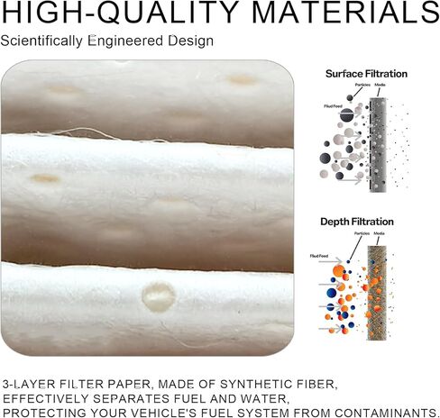 6 عبوات FS19765 فلتر فاصل مياه الوقود متوافق مع Cummins ISX Paccar MX، يستخدم في سلسلة FH230 Fuel Pro أو قياسي لسلسلة FH234 Industrial Pro in Kuwait