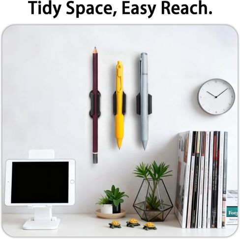 Adhesive Pencil Holders for Desk Set of 10 Marker Holder Sticky Pen Holder for Desk, Office Teacher Supplies Stylus Holder in Saudi Arabia