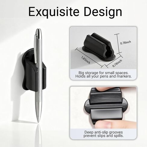 Adhesive Pencil Holders for Desk Set of 10 Marker Holder Sticky Pen Holder for Desk, Office Teacher Supplies Stylus Holder in Saudi Arabia