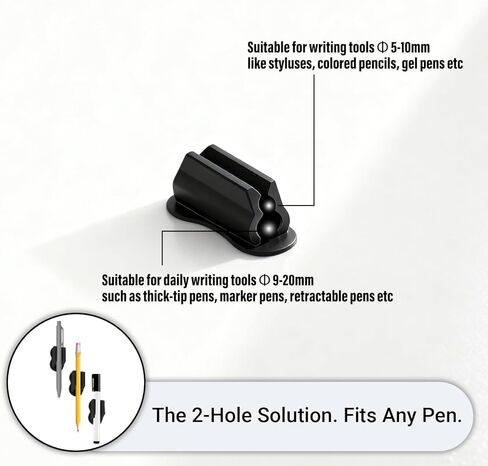 Adhesive Pencil Holders for Desk Set of 10 Marker Holder Sticky Pen Holder for Desk, Office Teacher Supplies Stylus Holder in Saudi Arabia