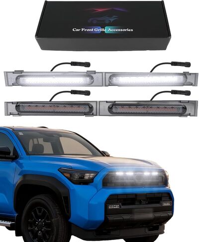 المصد الأمامي LED أضواء الشواية لعام 2025 2026 Toyota 4Runner SR5 Raptor Marker Lights Bars 6th Gen 4Runner الملحقات الخارجية (أبيض) in Kuwait