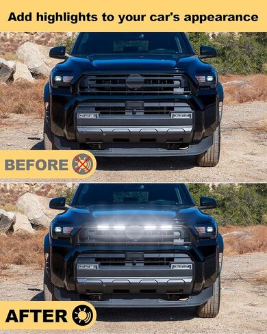المصد الأمامي LED أضواء الشواية لعام 2025 2026 Toyota 4Runner SR5 Raptor Marker Lights Bars 6th Gen 4Runner الملحقات الخارجية (أبيض) in Kuwait