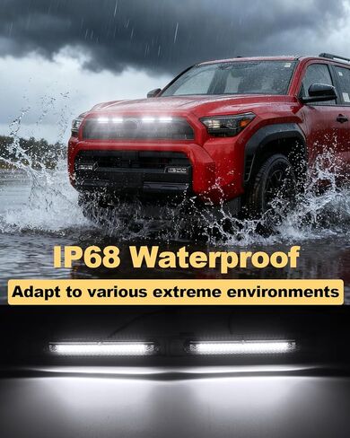 المصد الأمامي LED أضواء الشواية لعام 2025 2026 Toyota 4Runner SR5 Raptor Marker Lights Bars 6th Gen 4Runner الملحقات الخارجية (أبيض) in Kuwait