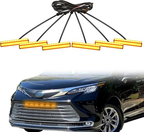 60 وات/زوج مصابيح ضباب LED مناسبة لسيارة Toyota Sienna Tacoma 4runner LE XLE XSE Limited Platinum 2021 2022 2023 2024 مجموعة مصابيح الضباب الكهرمانية الدافئة (FOG LED- 2) in Kuwait