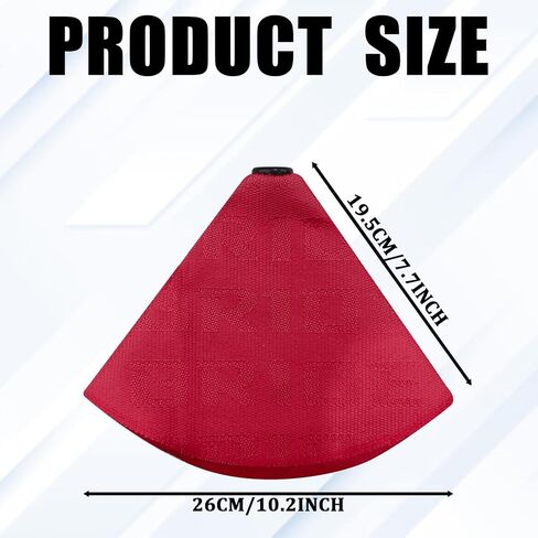 Gear Shift Knob Boot Dust Cover, Shifter Shift Boot Cover Protector, Canvas Fabric Manual Automatic Stick Shifts Knob Sleeve Gear Gaiter Protector with Stitch, Universal Car Accessories（Red） in Saudi Arabia