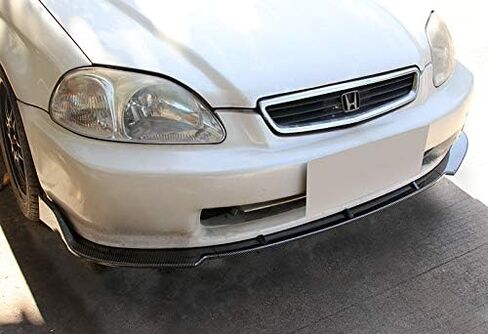 EPARTS JDM Carbon Look Front Bumper Lip Kit 3PCS Compatible with 1996-1998 Honda Civic EX DX LX in Saudi Arabia